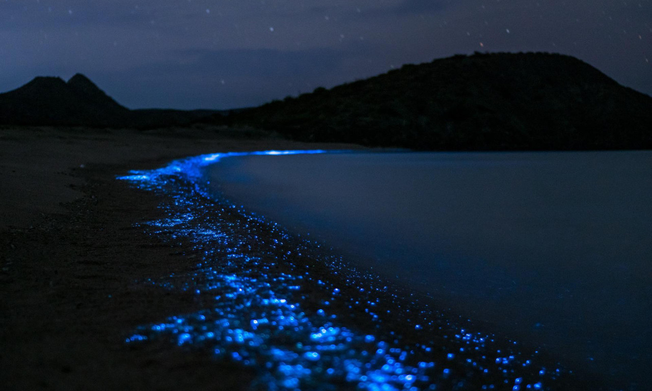 Vodimo vas na OSTRVO na kome i plaža i voda SIJAJU U MRAKU