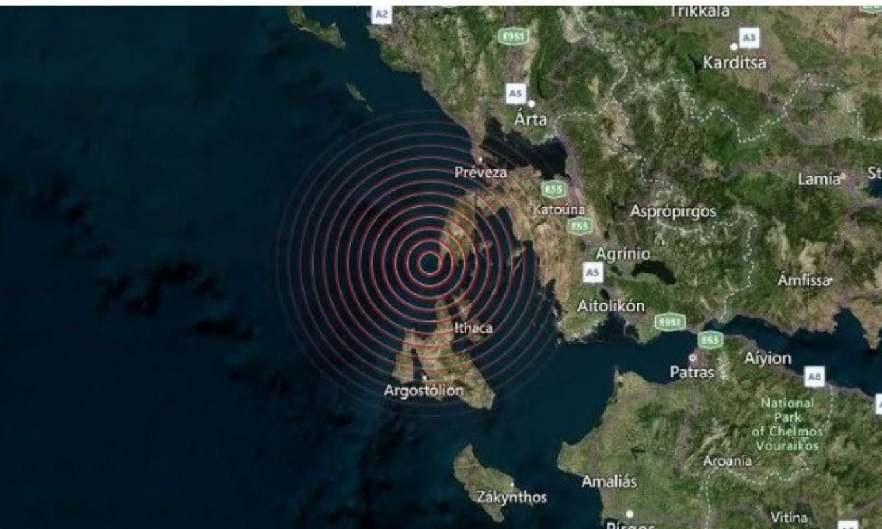 Zemljotres jutros pogodio Lefkadu, još nema izveštaja o posledicama