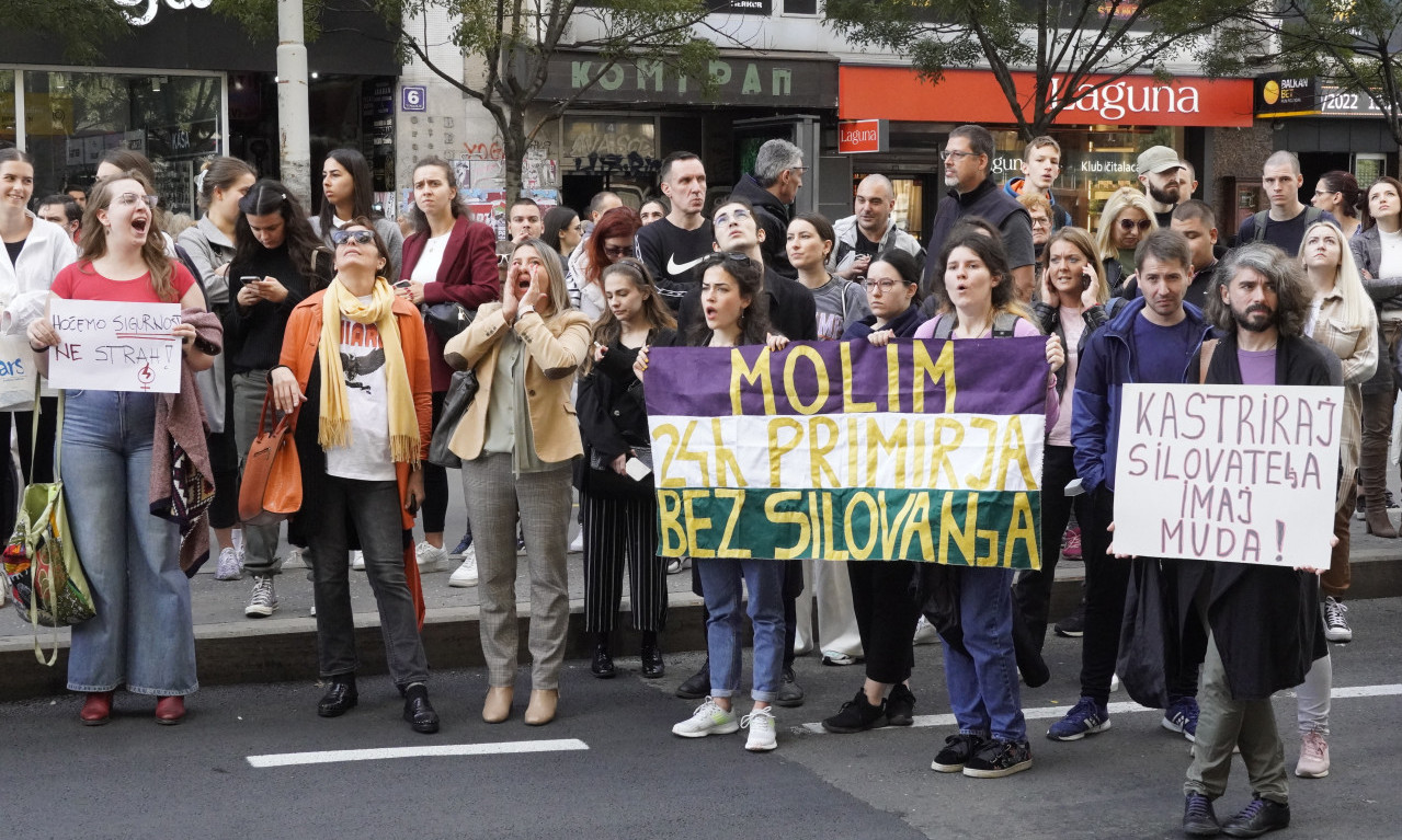 Protest zbog INTERVJUA sa silovateljem -  incidenti ispred redakcije Informera