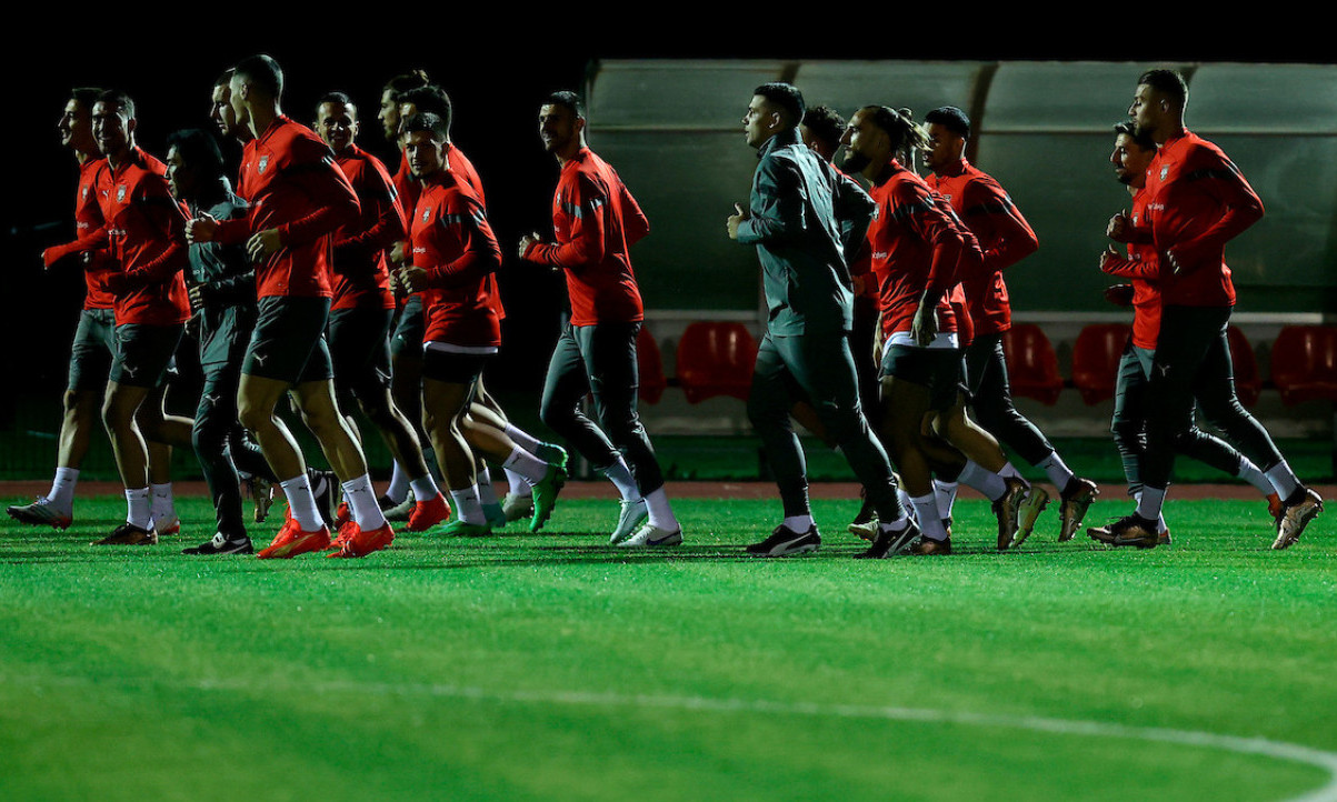 POČELE pripreme za SP: MITROVIĆ i VLAHOVIĆ istrčali na teren, ali NISU obojica TRENIRALI