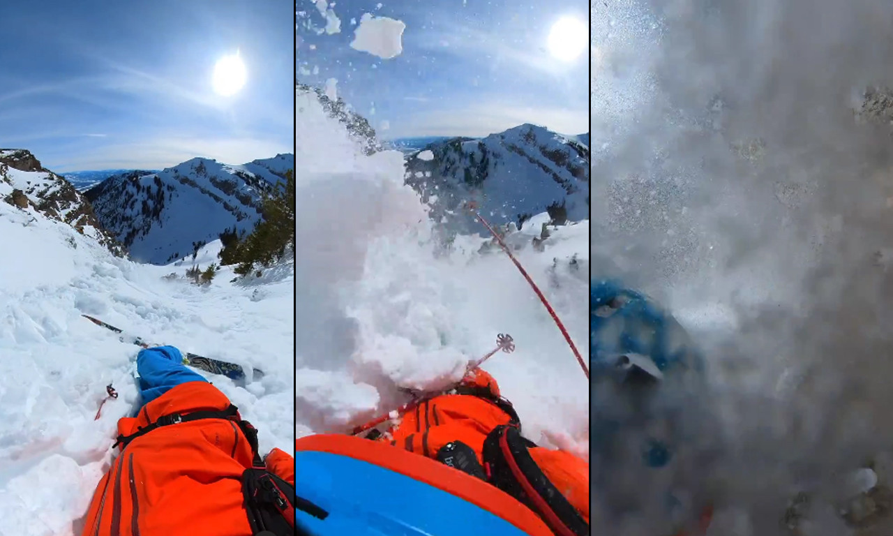 Zastrašujuće iskustvo: Skijaš SNIMIO kako ga NOSI LAVINA