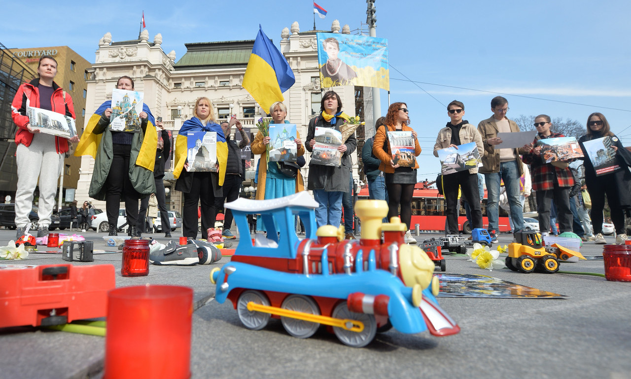 MARŠ SOLIDARNOSTI I MIRA - 365 dana: U Beogradu održan SKUP povodom GODIŠNJICE rusko-ukrajinskog sukoba