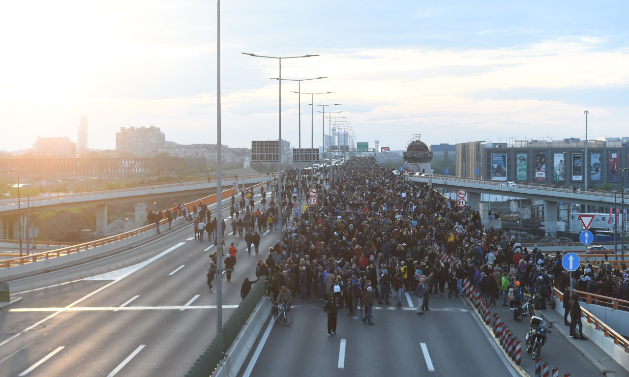 Završen protest "Srbija protiv nasilja", novi zakazan za petak: Gazela bila blokirana dva sata