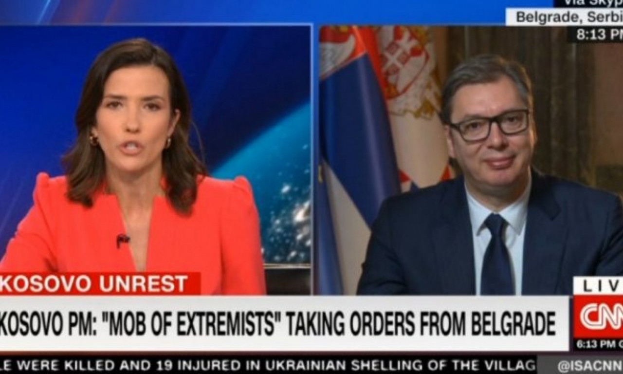 Vučić za američki CNN: Pozivam međunarodnu ZAJEDNICU na akciju protiv onih koji NARUŠAVAJU MIR na KIM