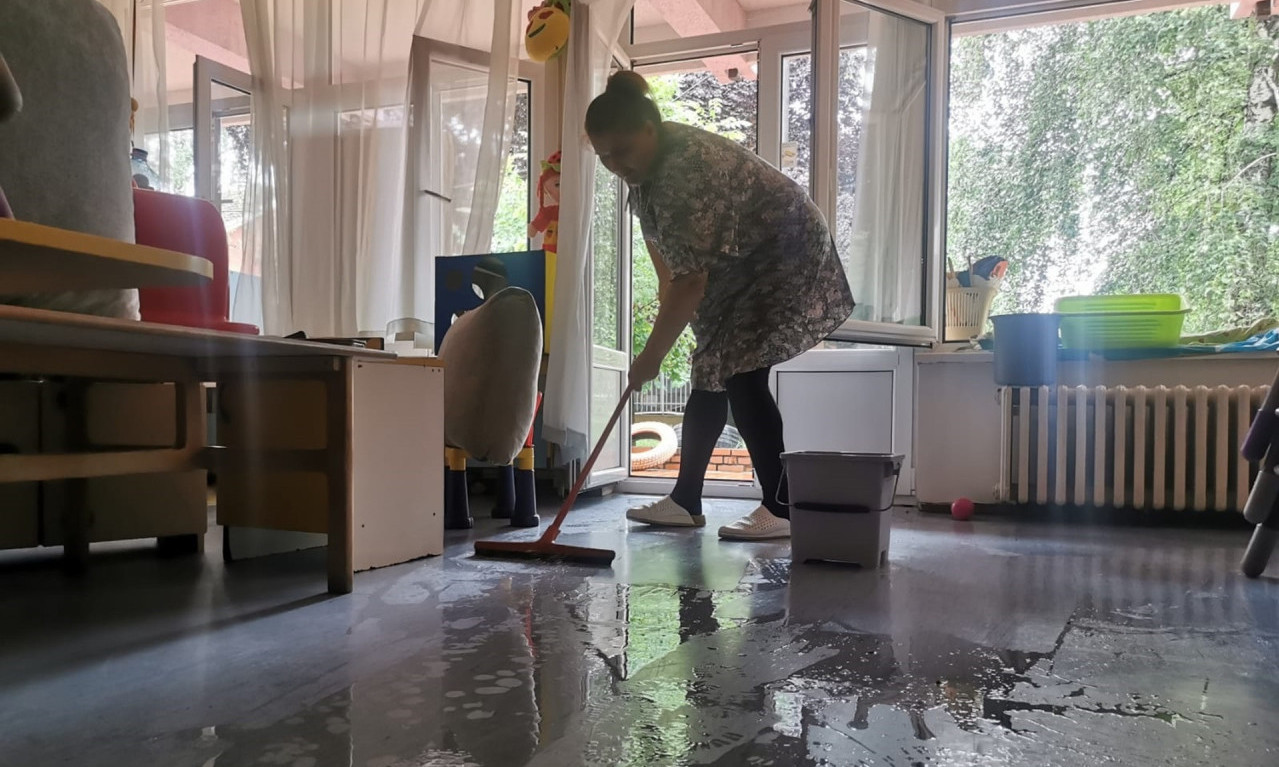 Padavine pogodile Čačak: VRTIĆ POPLAVLJEN, deca izmeštena