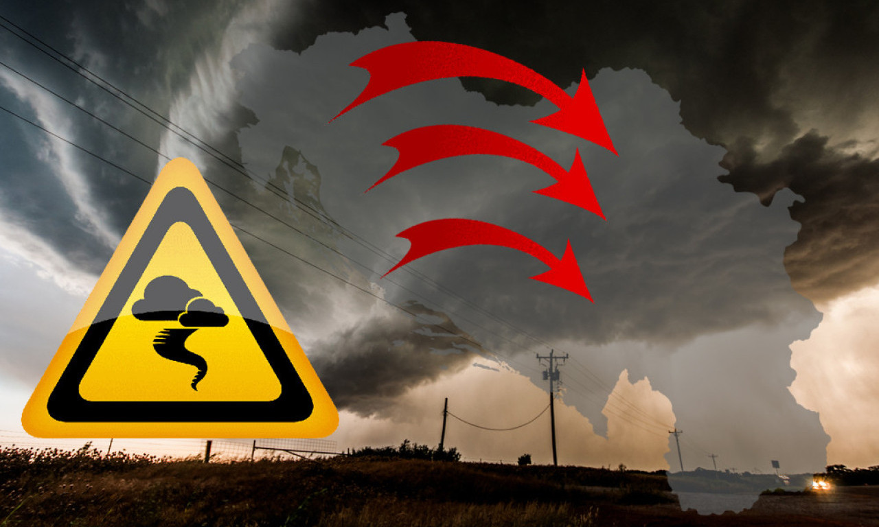 SUPERĆELIJSKE OLUJE STIŽU U KOMŠILUK! Regionu prete grad, bujične poplave i mogući tornado