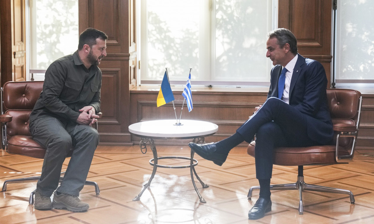 ZELENSKI doputovao u ATINU na večeru koju organizuje MICOTAKIS: Predsednik UKRAJINE tražio sastanak sa VUČIĆEM