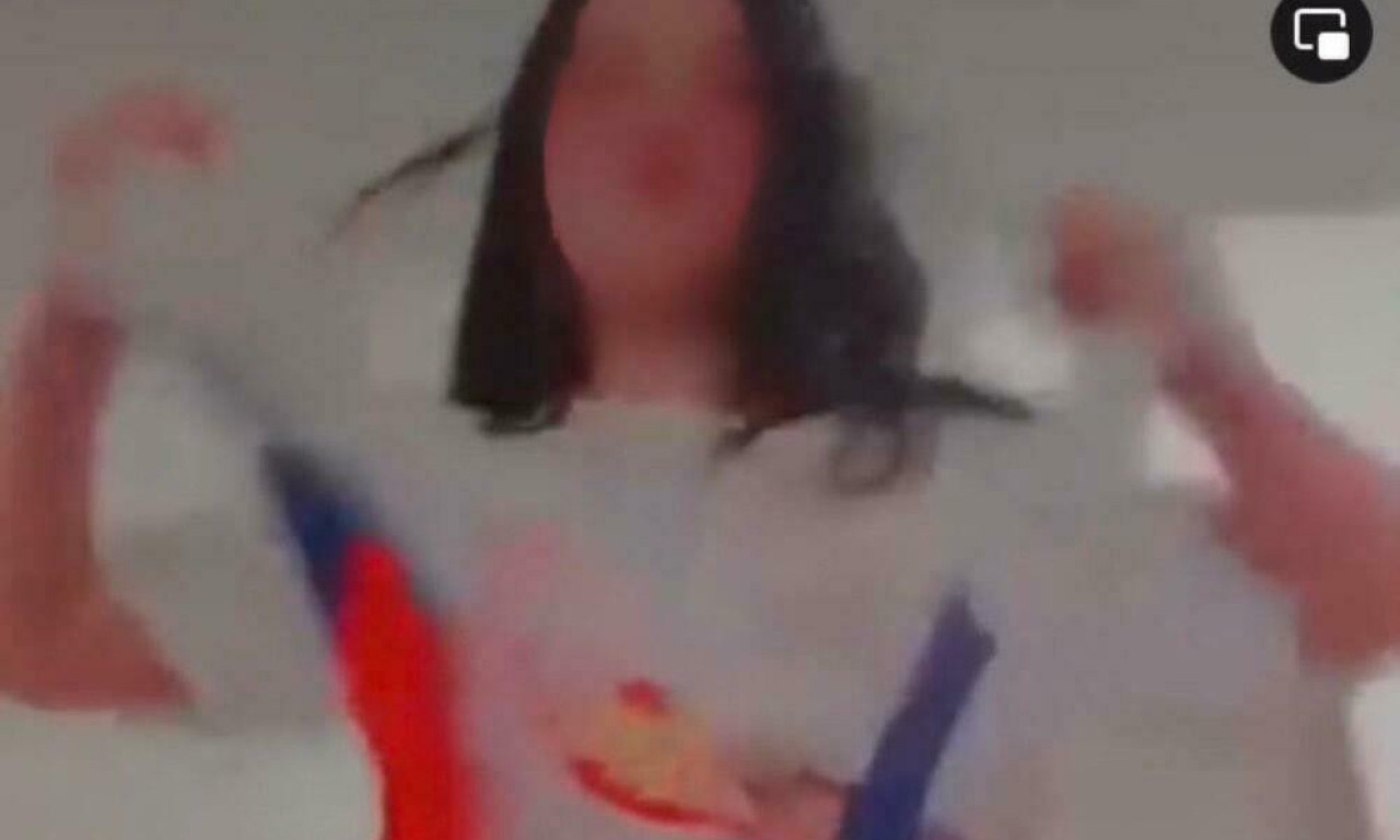 DEVOJČICA iz Bara PLJUVALA i CEPALA ZASTAVU SRBIJE: Snimak objavila na TokToku, traži je policija