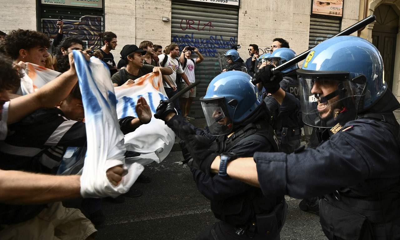 Policija PENDRECIMA po demonstrantima: Premijerka Meloni NEPOŽELJNA u Torinu