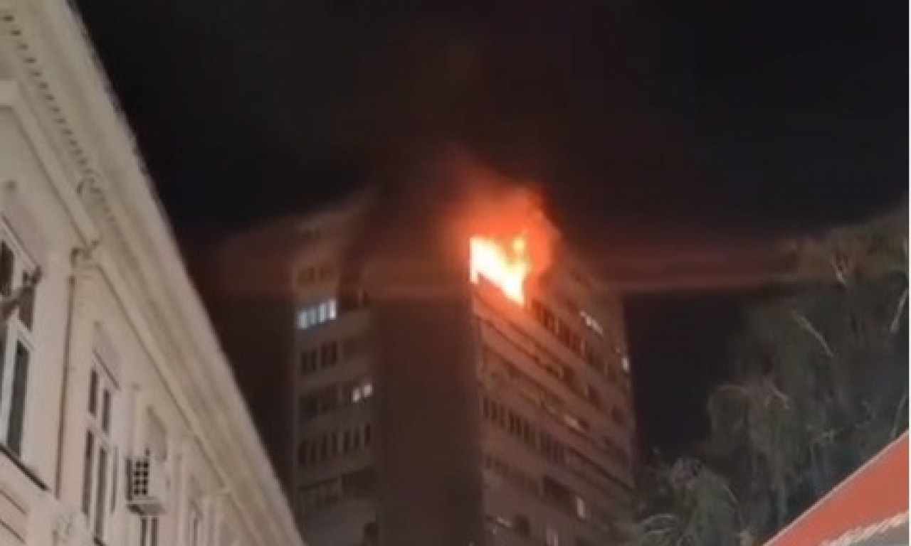 Požar u centru Kragujevca: Gori višespratnica kod poznatog hotela