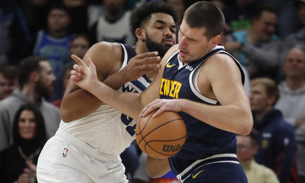 Čak ni Jokić NE MOŽE SAM: Uzalud Džokerove majstorije, DENVER UBEDLJIVO PORAŽEN u Minesoti