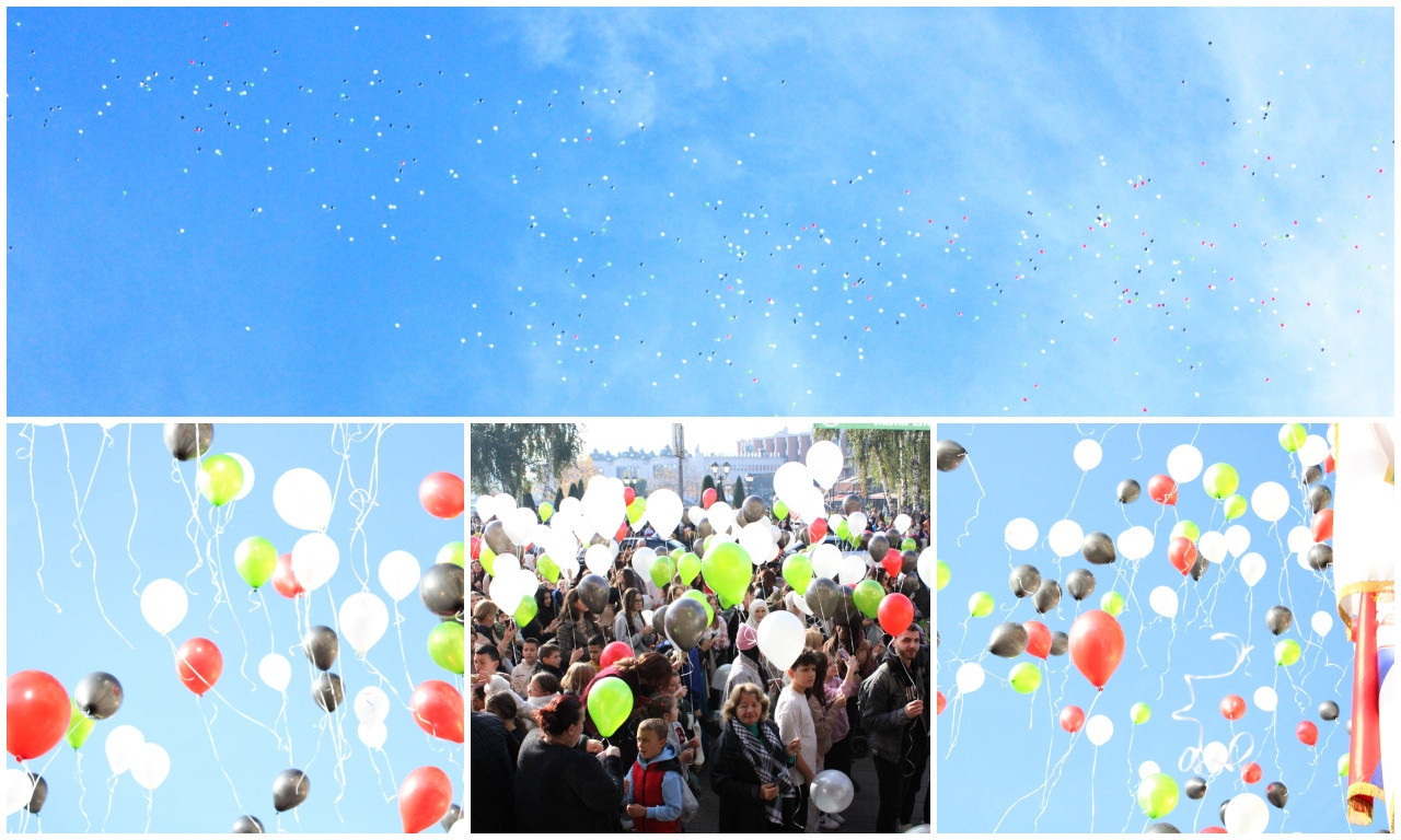 Da ceo svet vidi: U NOVOM PAZARU pušteno u VAZDUH 5.200 BALONA u znak podrške deci PALESTINE