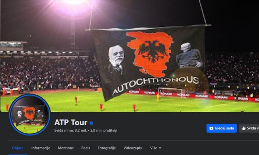 SKANDAL U SVETU TENISA: ATP promenio PROFILNU sliku na Fejsbuku u ZASTAVU VELIKE ALBANIJE