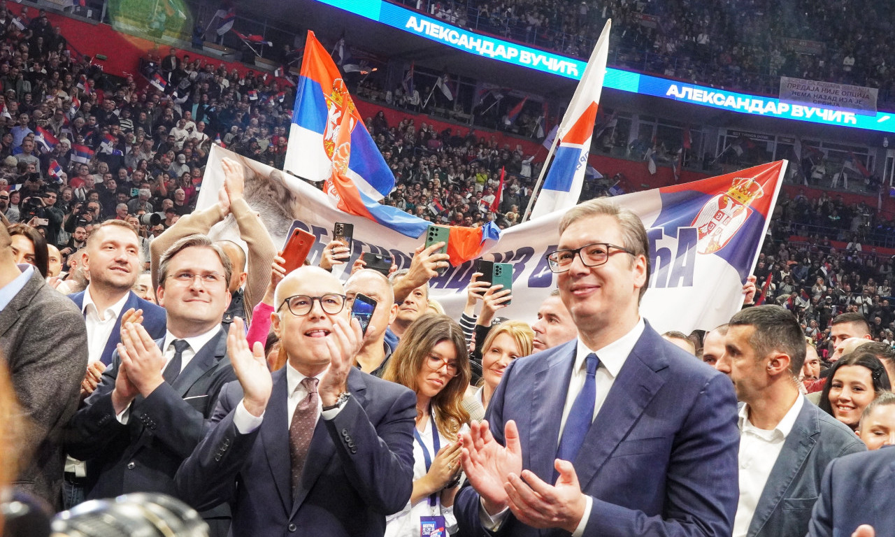 Predizborni skup liste "Aleksandar Vučić - Srbija ne sme da stane" u Beogradu: Naša zemlja hoće da gleda u BUDUĆNOST