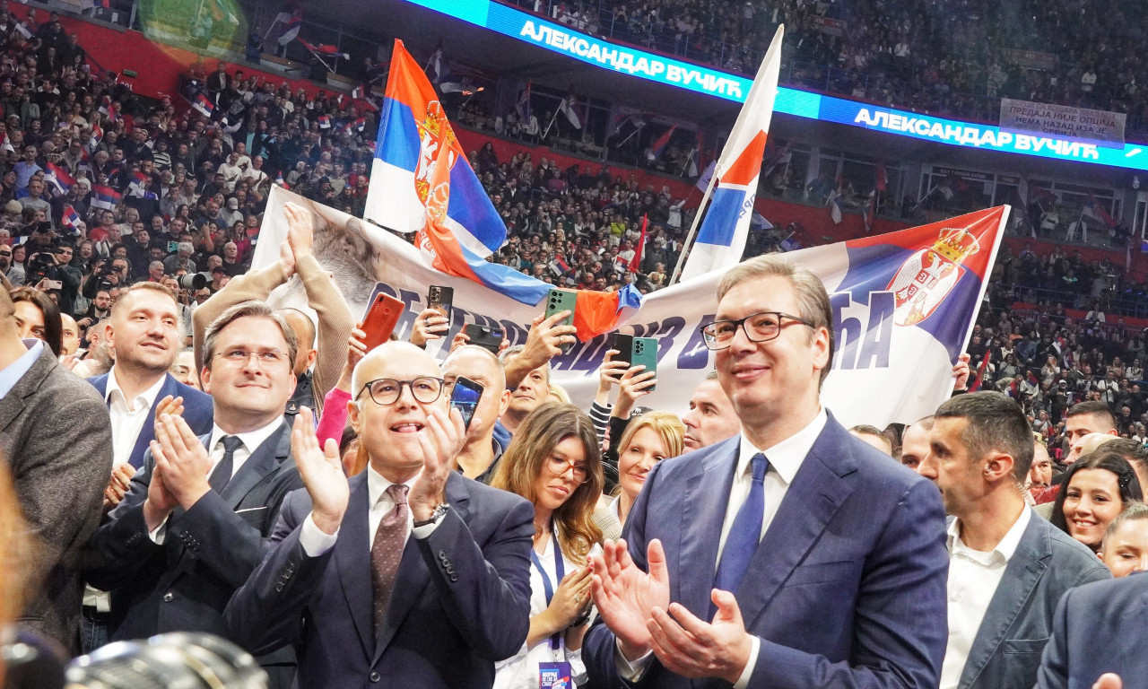 Predizborni skup liste "Aleksandar Vučić - Srbija ne sme da stane" u Beogradu: Naša zemlja hoće da gleda u BUDUĆNOST
