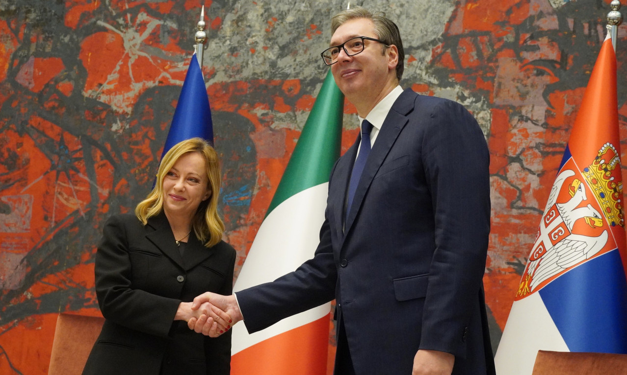 ĐORĐA MELONI DANAS STIŽE U BEOGRAD Predsednik Vučić će je ugostiti na večeri - a evo šta će biti "na stolu"