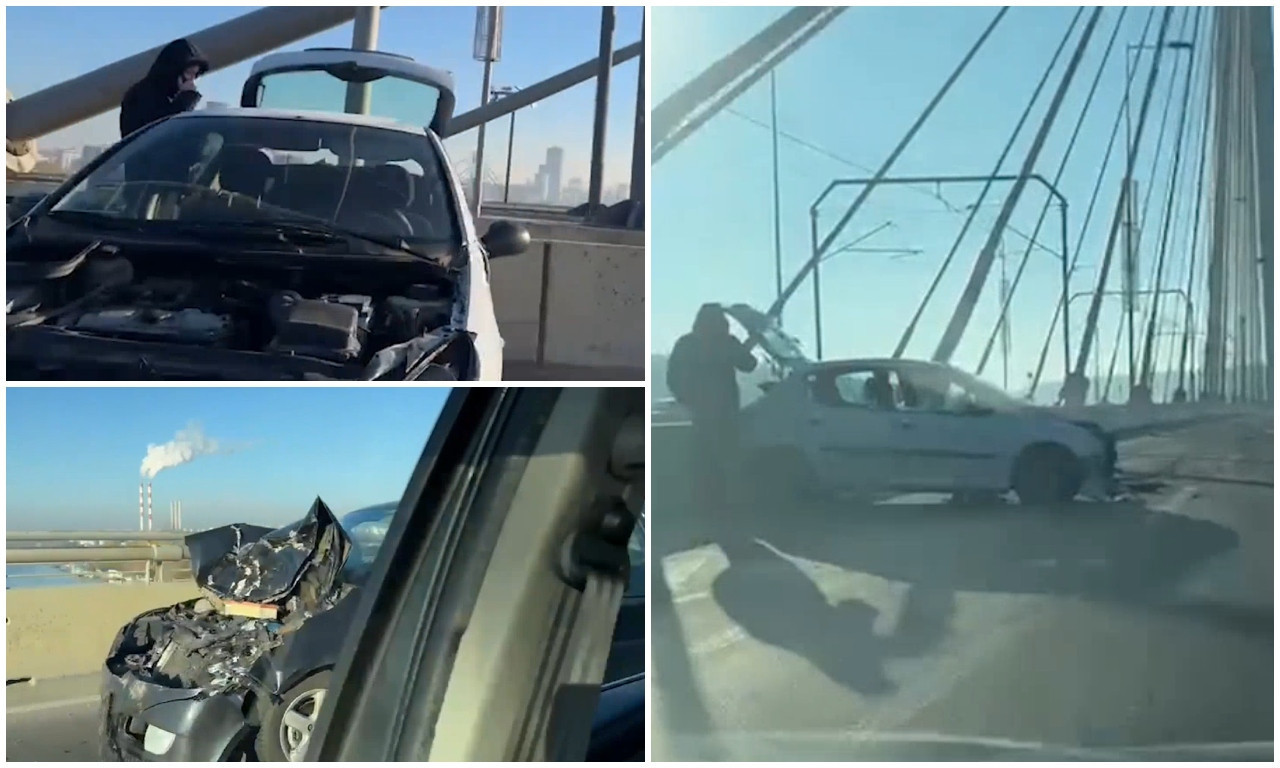 (VIDEO) POTPUNI KOLAPS na MOSTU NA ADI zbog SUDARA: Vozila MILE u najtežem ŠPICU