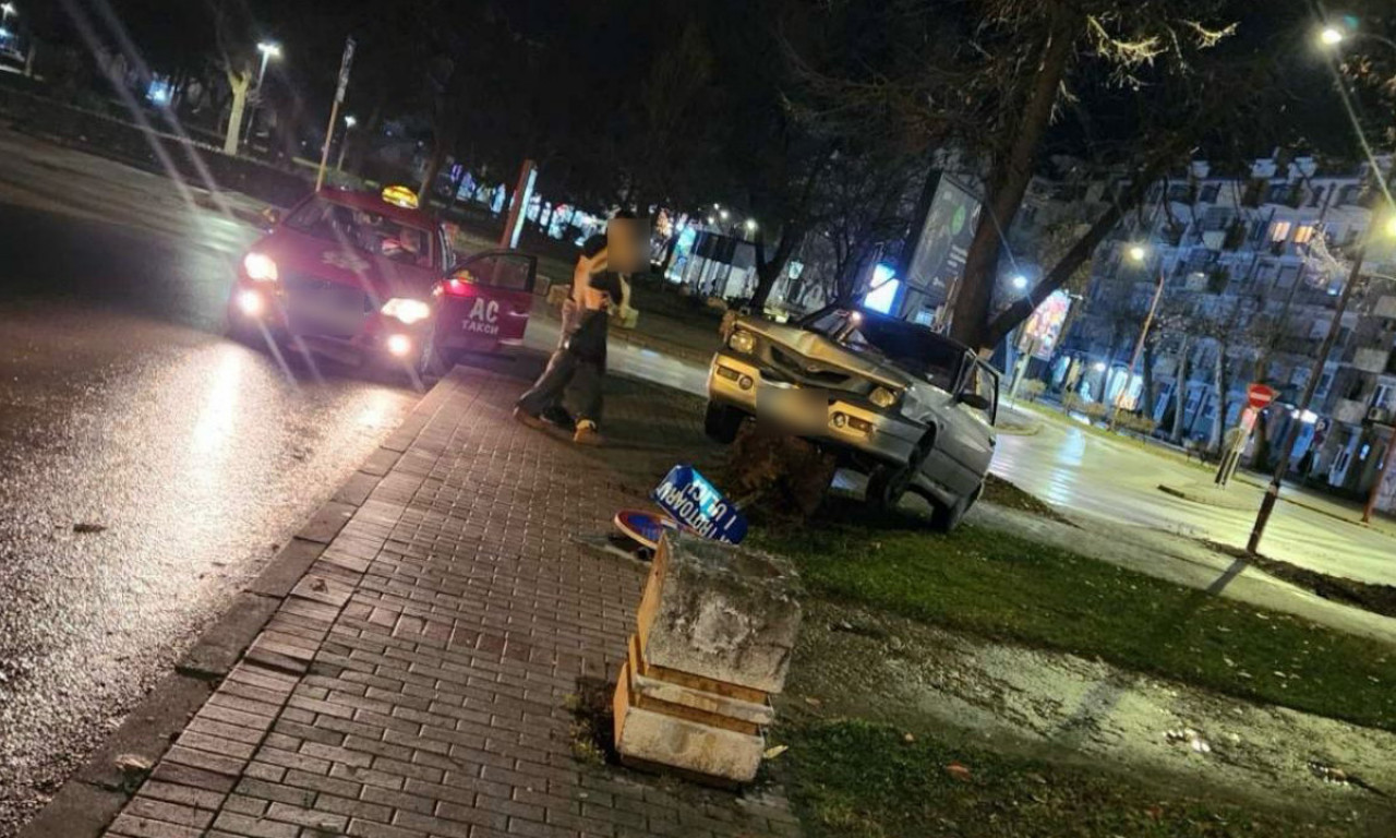 Nesvakidašnja nezgoda u Čačaku: Zakucao se autom u saobraćajni znak, ali to NIJE SVE