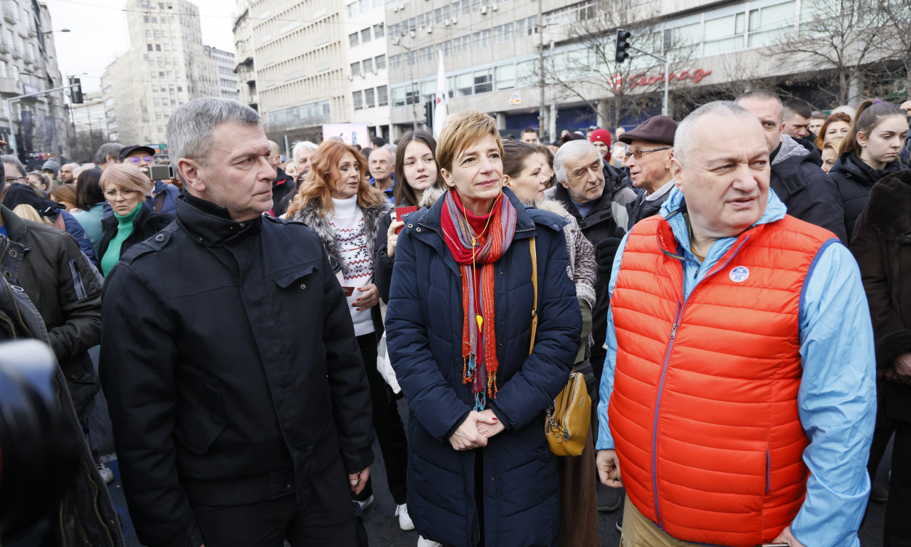 Završen protest "ProGlasa" ispred Ustavnog suda: Uspostavljen saobraćaj u centru Beograda