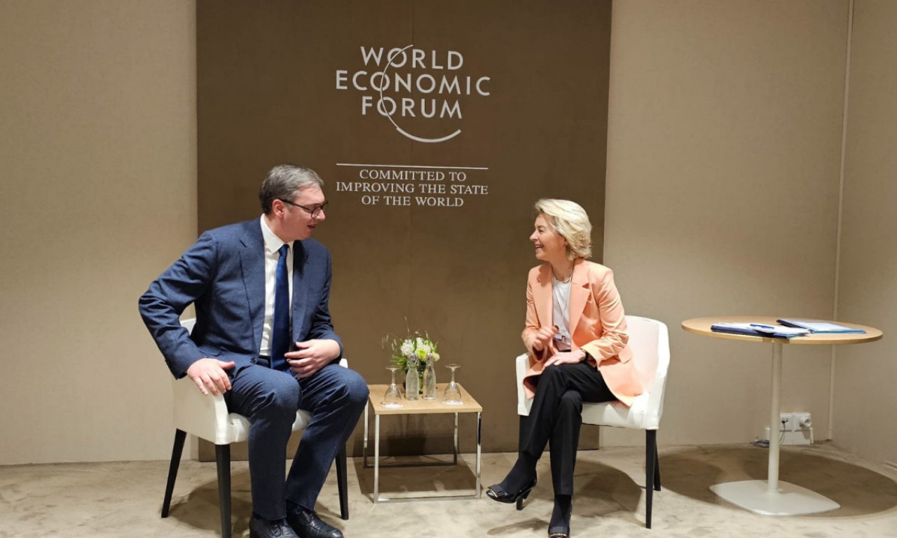 Vučić se u Davosu sastao sa Ursulom fon der Lajen: Odličan razgovor o VAŽNIM PITANJIMA za Srbiju i Planu rasta EU