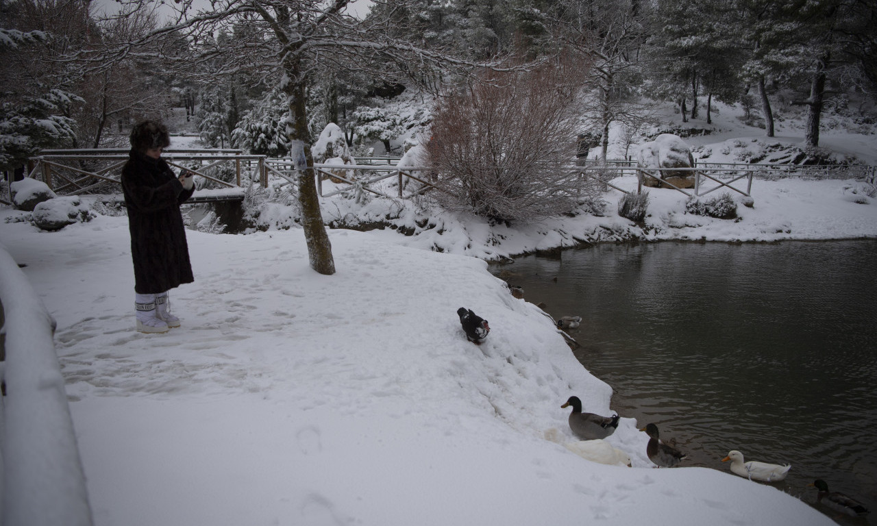 Sneg okovao GRČKU! Olujni vetrovi na EGEJSKOM MORU, zatvoreni putevi oko ATINE, EVIJE i VIOTIJE