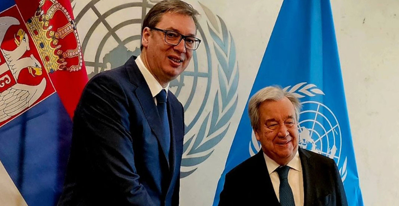VUČIĆ NA PRIJEMU KOD GUTERAŠA U SEDIŠTU UN Veliki susret svetskih lidera uoči početka Generalne skupštine