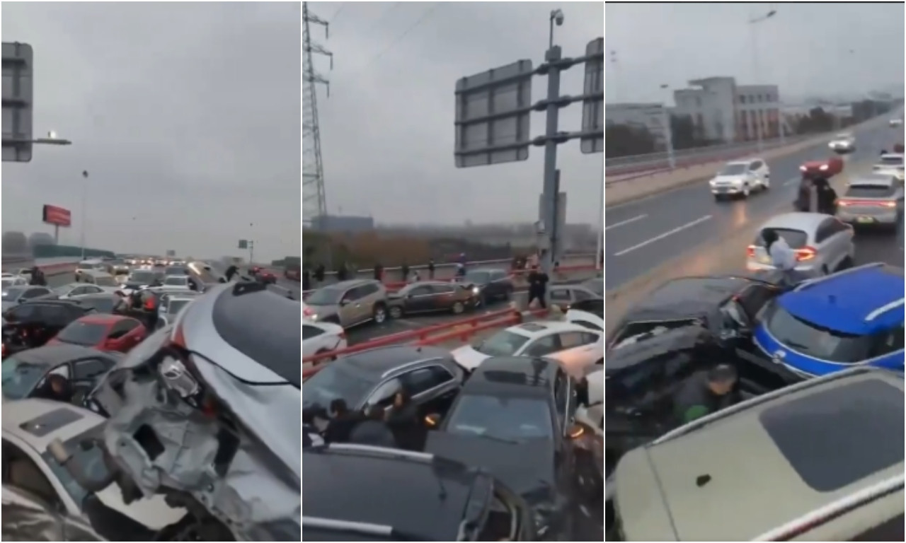 Lančani sudar više od 100 vozila na autoputu u KINI, nekoliko povređenih:Za sve je kriva POLEDICA