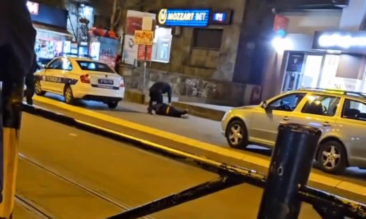 BRZA REAKCIJA POLICIJE U BEOGRADU! Mladić im udaro po službenom vozilu, opirao se, a onda su ga PRIVELI! (VIDEO)