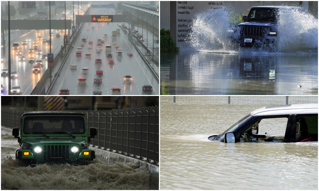 Razorne POPLAVE pogodile Dubai:Za jedan dan palo je KIŠE koliko padne ZA DVE GODINE!Pod vodom auto-putevi, TRŽNI CENTRI