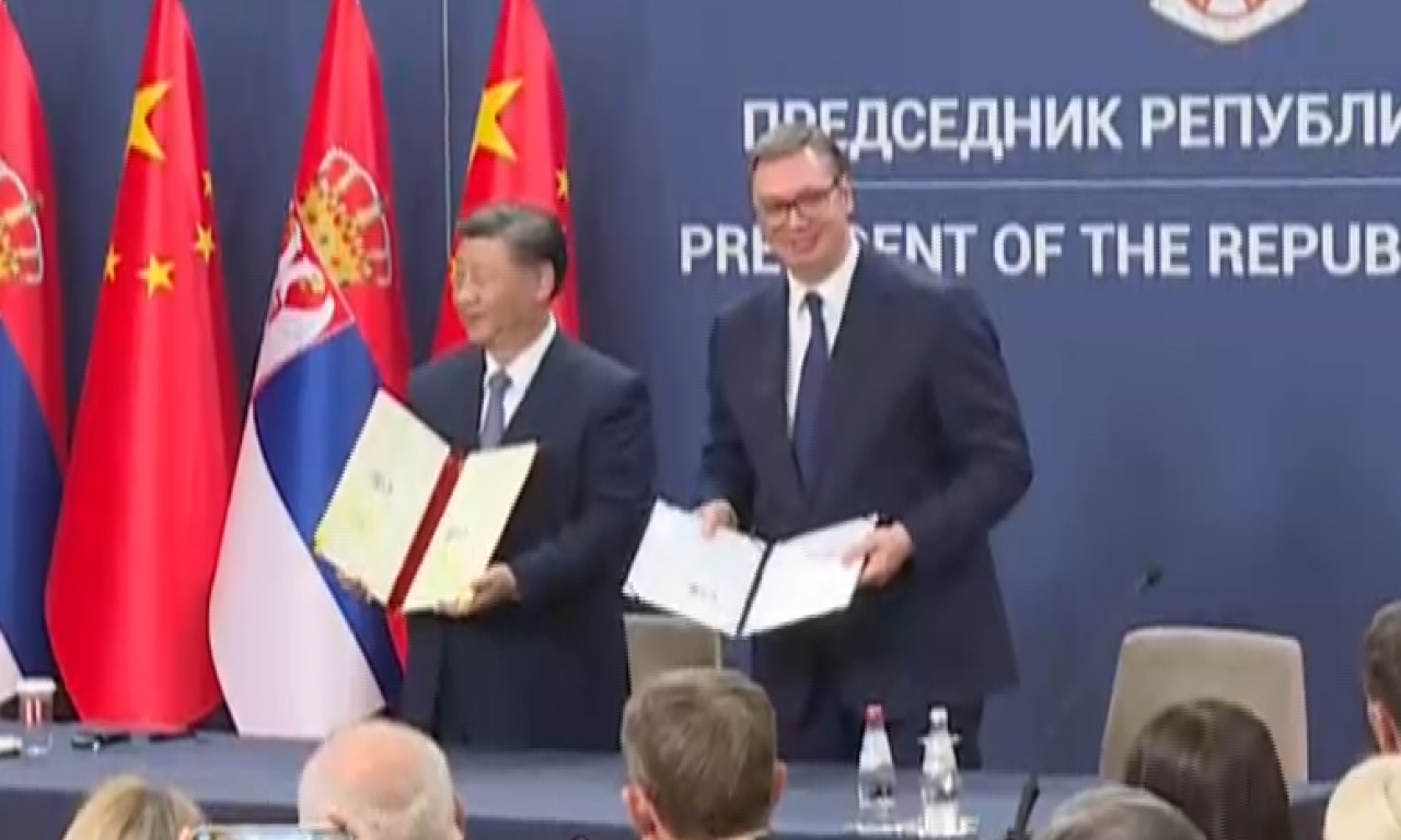 (UŽIVO) VUČIĆ SE OBRAĆA GRAĐANIMA! Predsednik Srbije i Si Đinping potpisali ZAJEDNIČKU IZJAVU O PARTNERSTVU