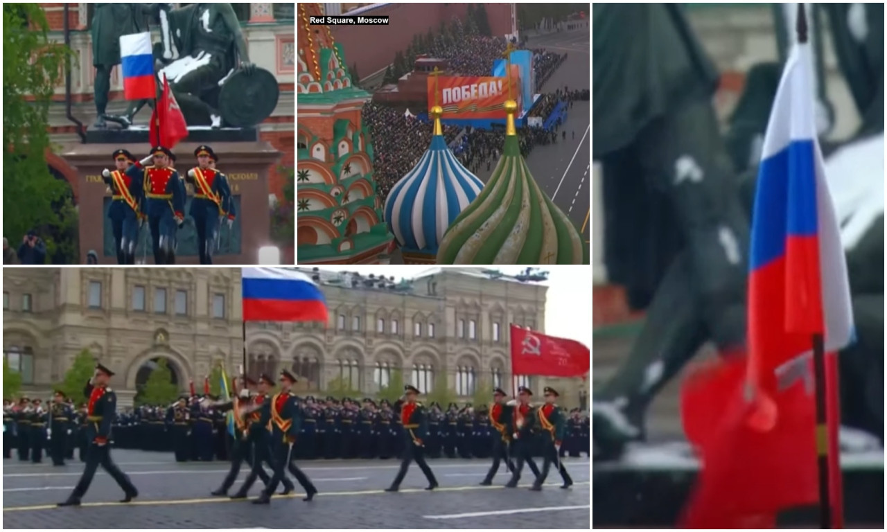 Pogledajte VELELEPNU MOSKVU povodom PARADE POBEDE! "Ruski vitezovi" i više od 9.000 vojnika na Cvetnom trgu (VIDEO)
