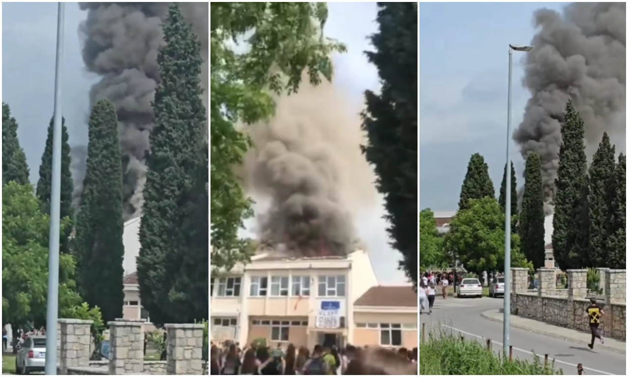 Učenici ZAPALILI KROV ŠKOLE tokom BAKLJADE: Težak incident u Podgorici, VATROGASCI se bore sa GUSTIM DIMOM