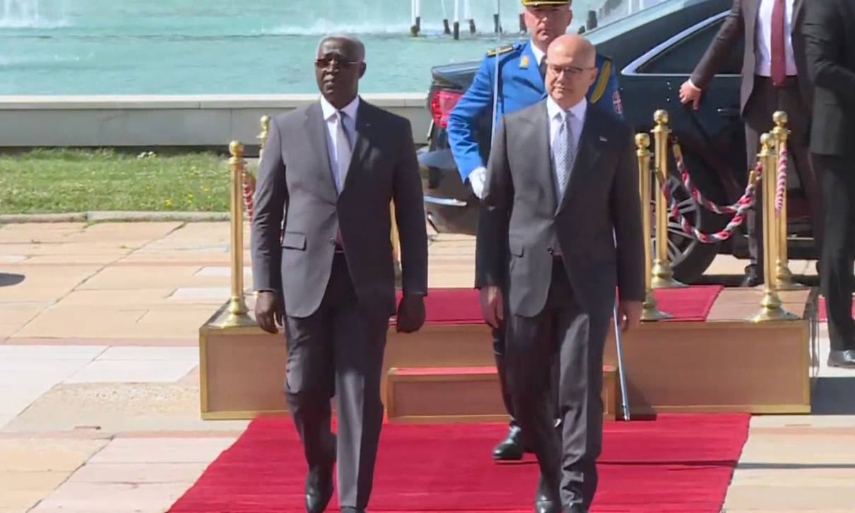 Pogledajte VELELEPNI DOČEK ispred Palate Srbija! Vučević ugostio premijera Gabona, sledi tet-a-tet razgovor (VIDEO)