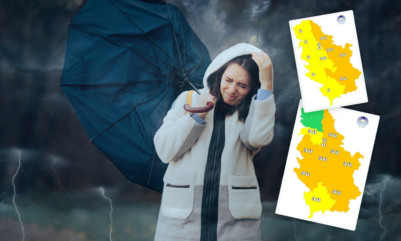 RHMZ PALI ALARME Srbiji prete grmljavinske nepogode, grad i olujni vetar, hitna upozorenja stižu sat vremena unapred