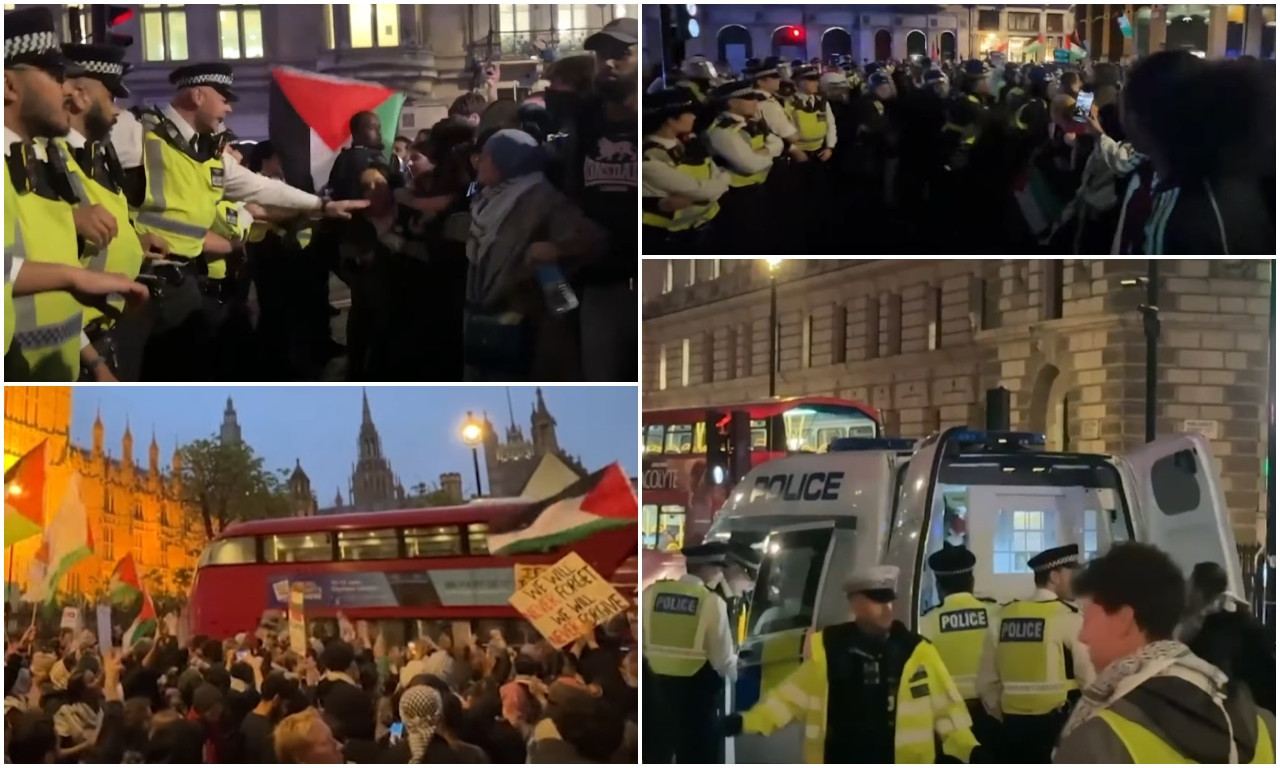 HAOS U LONDONU! U VELIKOM PROPALESTINSKOM PROTESTU troje policajaca povređeno i 40 ljudi UHAPŠENO