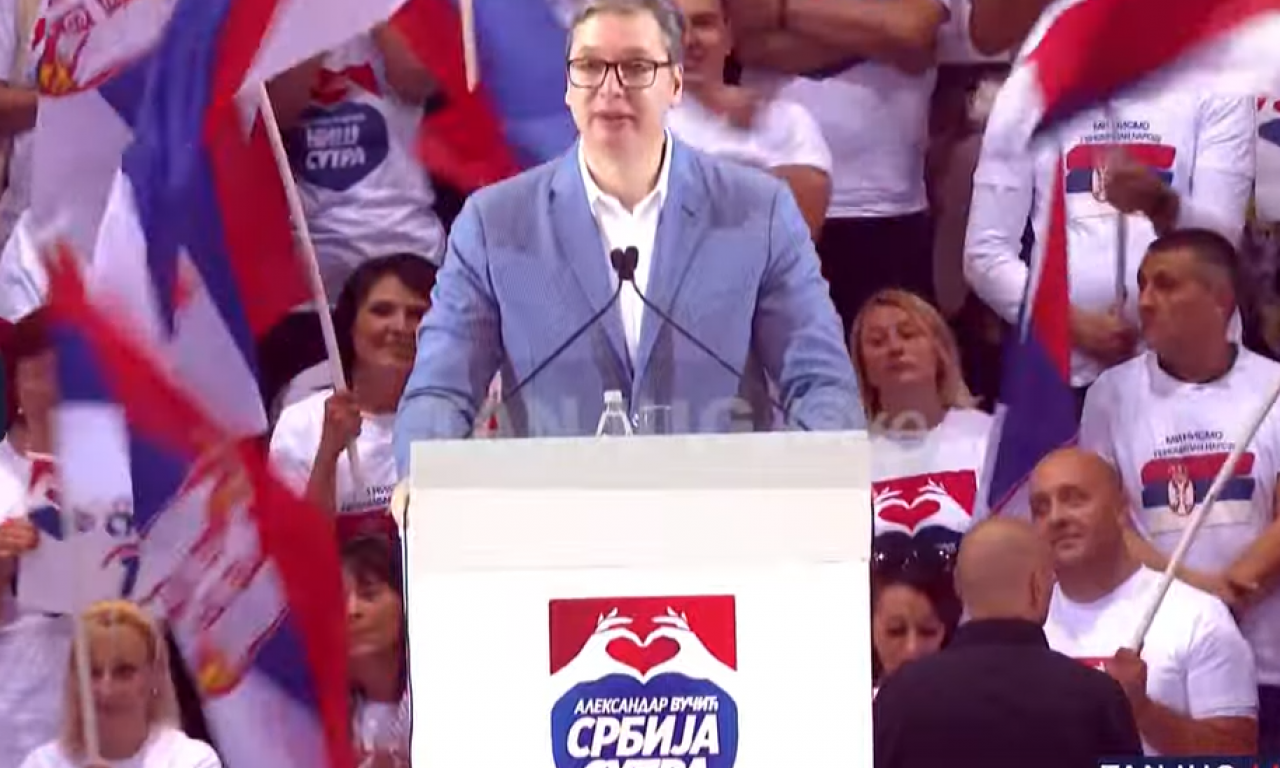 Vučić u Nišu na predizbornom skupu: Ljudi treba da znaju da je odluka u nedelju odluka koja se tiče svih nas!