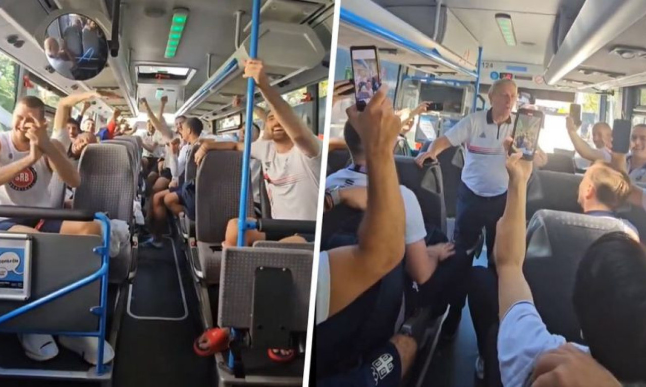 JOKIĆ I BOGDANOVIĆ PREDVODILI FEŠTU: "Orlovi" umalo nisu prevrnuli autobus, specijalna pesma za PEŠIĆA (VIDEO)