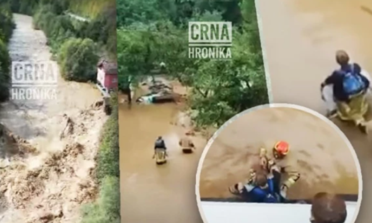 VATROGASCI DEČAKA NOSE KROZ POPLAVE, on neprestano PLAČE: Novi POTRESAN snimak užasa u BiH! (VIDEO)