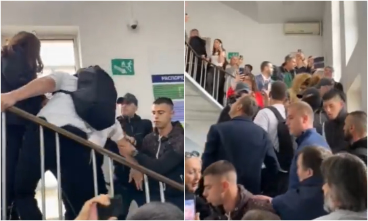 TUČA U OPŠTINI ZVEZDARA Demonstranati pokušali da upadnu u salu, nasrnuli na radnike - nastao totalni haos! (VIDEO)