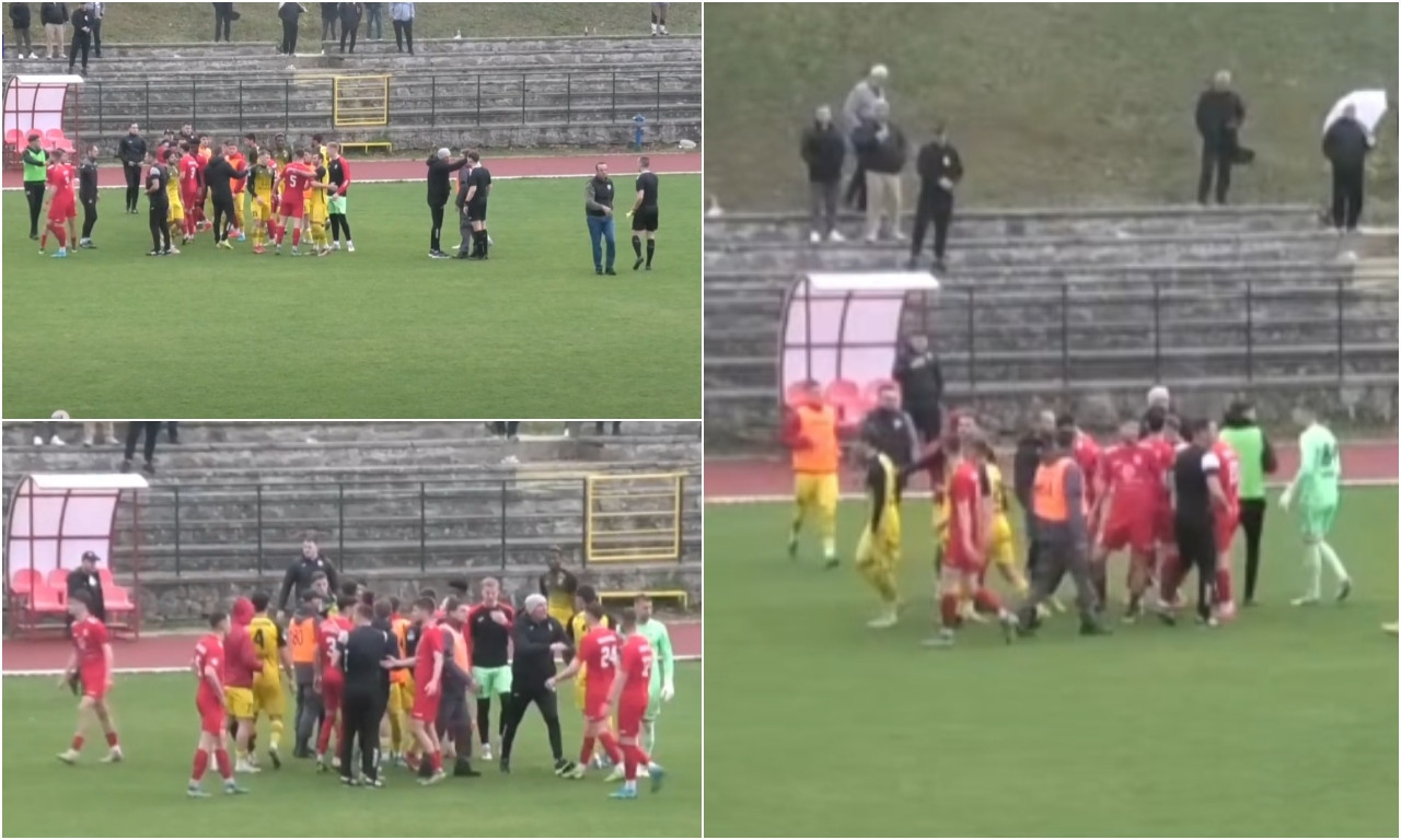 MAKLJAŽA FUDBALERA NA UTAKMICI VOŽDOVCA I VRŠCA Pogledajte skandal epskih razmera u Prvoj ligi Srbije (VIDEO)