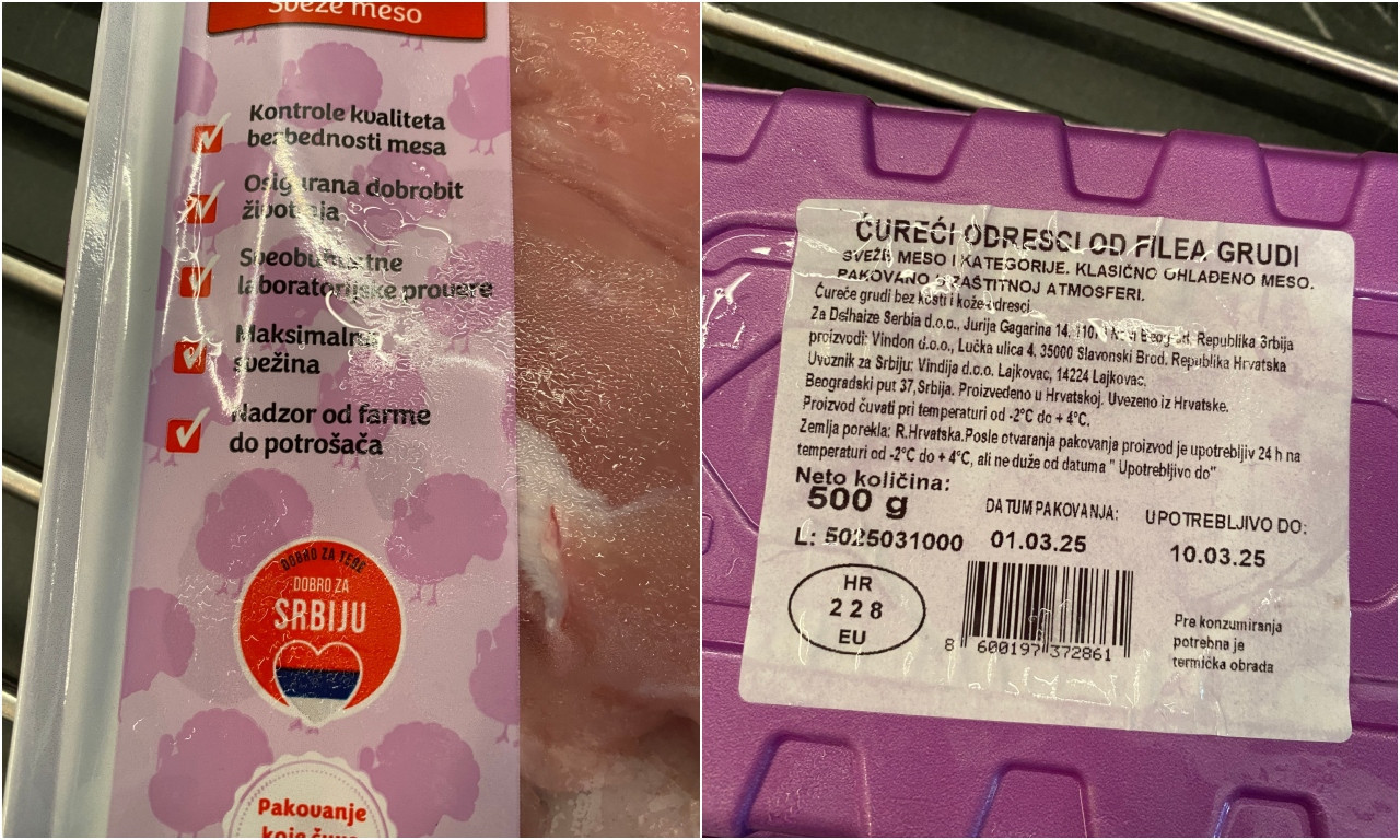 MESO IZ HRVATSKE PRODAJU KAO "DOBRO ZA SRBIJU" Pogledajte kako nas vara poznati trgovinski lanac (FOTO)