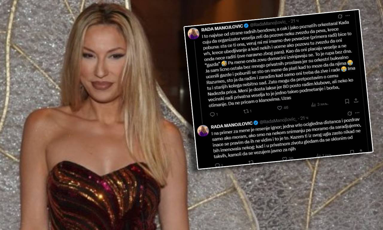 RADA MANOJLOVIĆ OPLELA PO KOLEGAMA Evo šta se dešava na privatnim slavljima