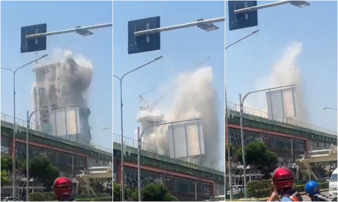 SRUŠIO SE KAO DA JE OD PAPIRA Pogledajte kako neboder pada tokom zemljotresa (VIDEO)