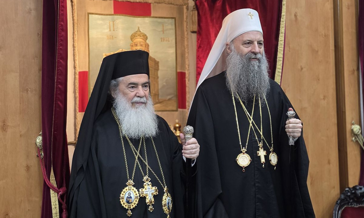 PORFIRIJE SA PATRIJARHOM TEOFILOM III: Svaki hrišćanin Svetu Zemlju oseća kao dom (FOTO)