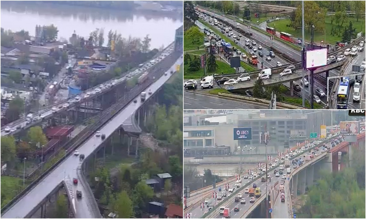 KIŠA NAPRAVILA KOLAPS U BEOGRADU U pojedinim pravcima vozila mile - evo koje saobraćajnice su najkritičnije (FOTO)