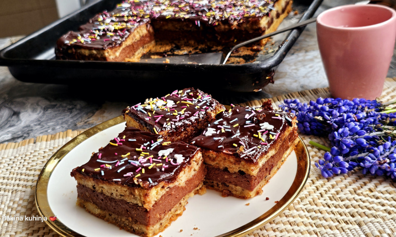 SOČAN KOLAČ SA GRIZOM I ČOKOLADOM Fantazija, mora pleh da se pojede!