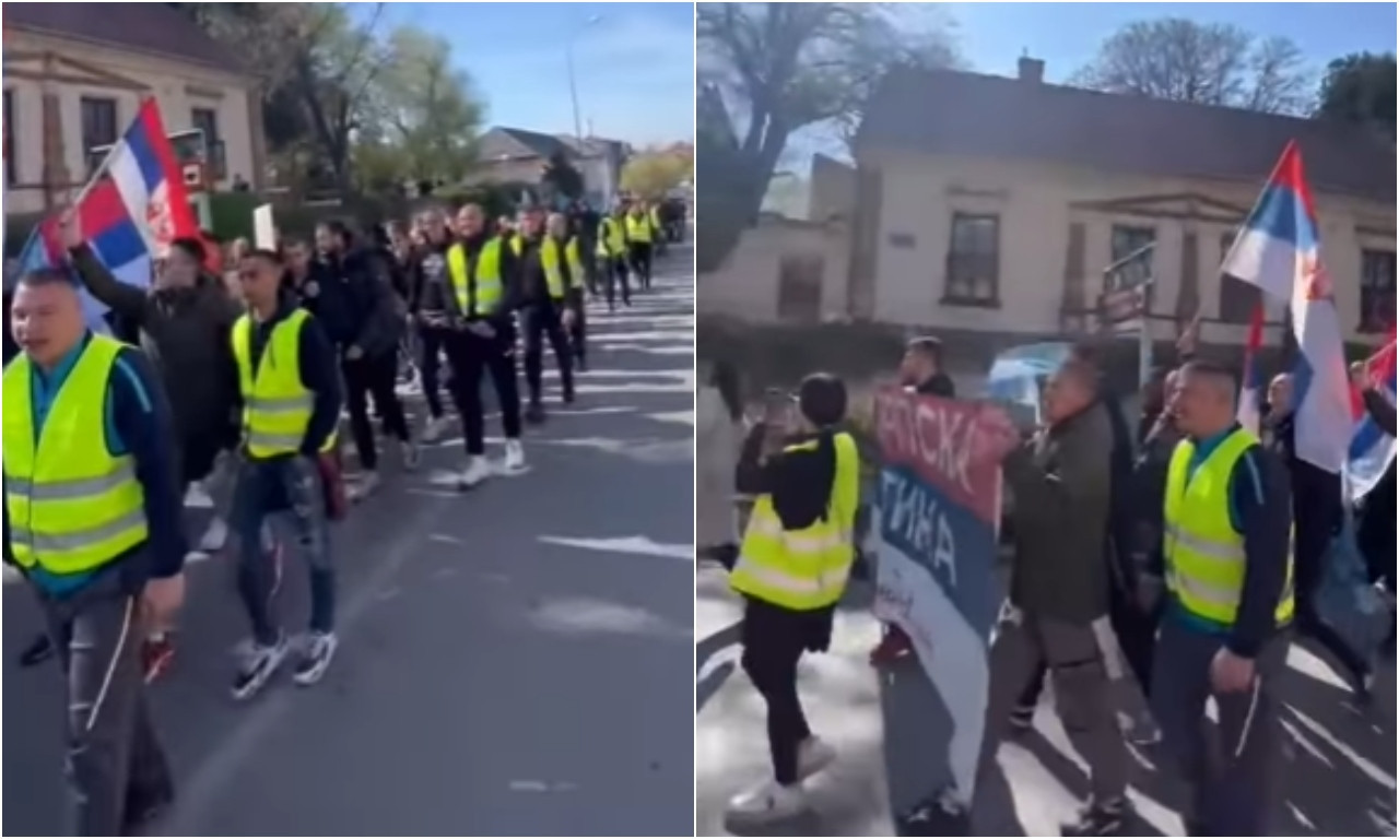 PESMOM BAJE MALOG KNINDŽE SPEKTAKULARAN DOČEK Narod izašao da pozdravi mlade Novosađane koji idu  peške idu za Beograd