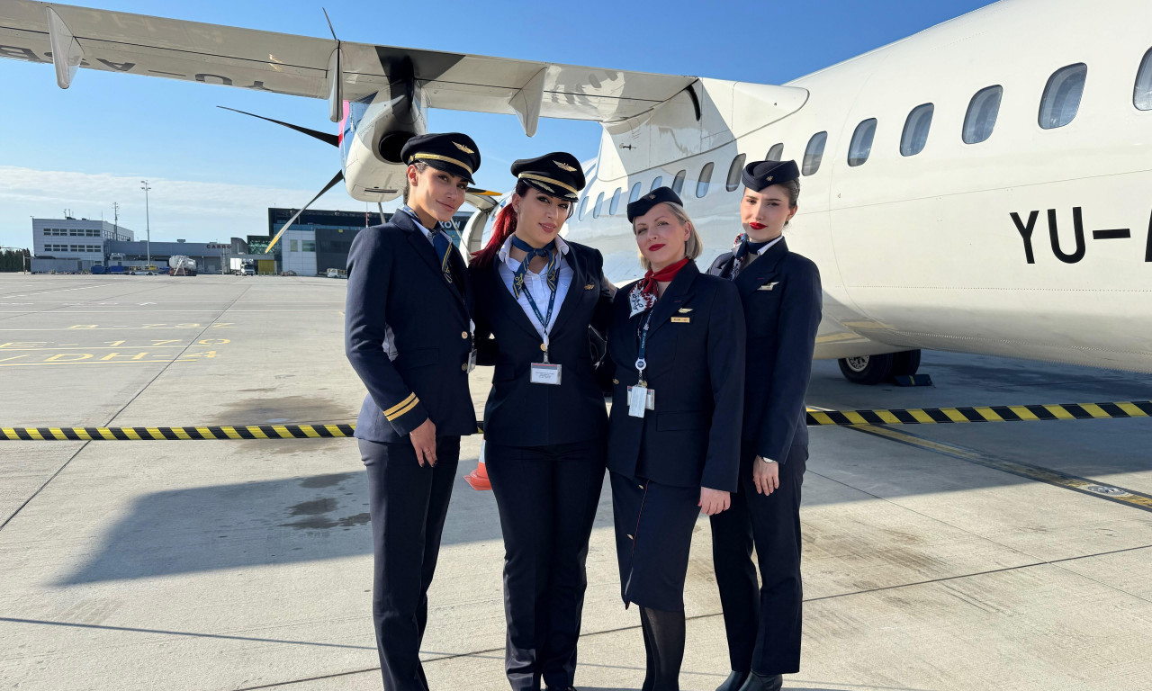 PUN AVION ŽENA Er Srbija prvi put u istoriji imala je jednu potpuno drugačiju posadu (FOTO)
