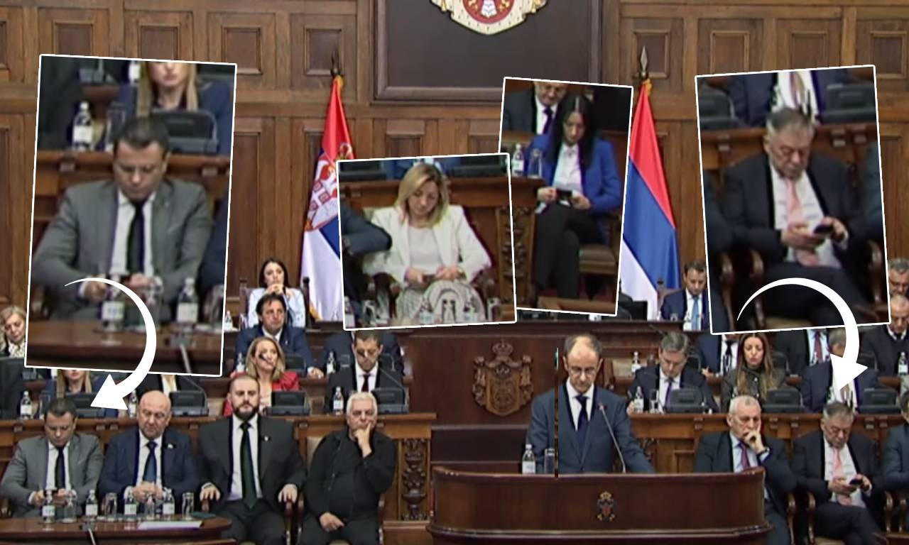 MINISTRI, ŠTA TO RADITE DOK MANDATAR MACUT DRŽI ISTORIJSKI GOVOR? A tek da vidite guvernerku Tabaković! (FOTO)