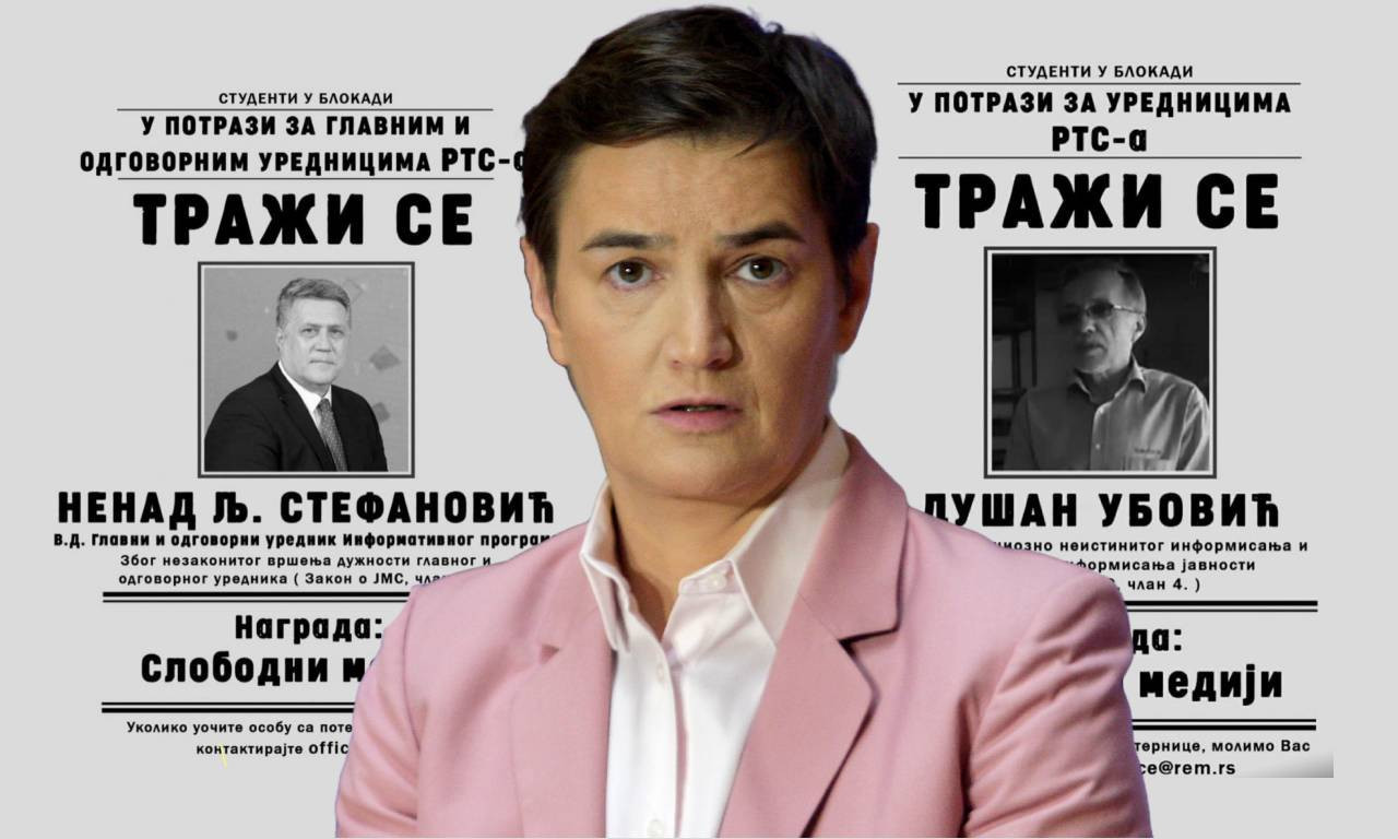 NA POTERNICI UREDNICI RTS! Ana Brnabić ocenila: "To je poziv na linč i nasilje, sramota blokadera"